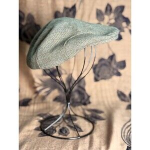 Vintage Richman Wool Herringbone Newsboy Cap | Brown Tweed Gatsby Hat